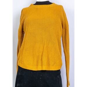 SO by Kohl's Golden Orange long sleeve pullover sweater sz Small
